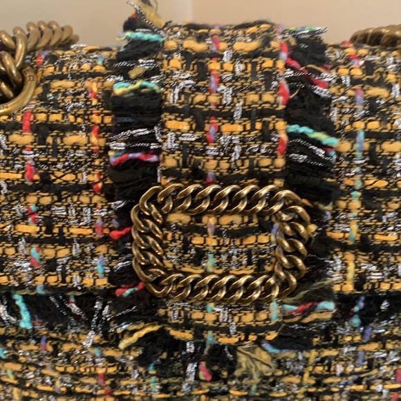 Kurt Geiger London Kensington Mayfair Tweed Shoulder Bag - Picture 10 of 11